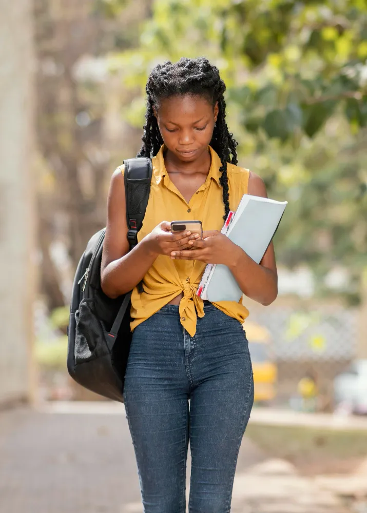 Medium Shot Woman With Smartphone